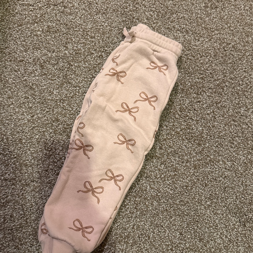 Pink bow sweatpants
